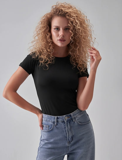 Half-Sleeve Cotton in black