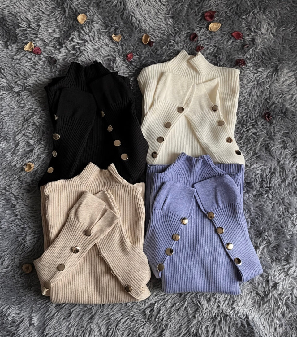 Half button pullover